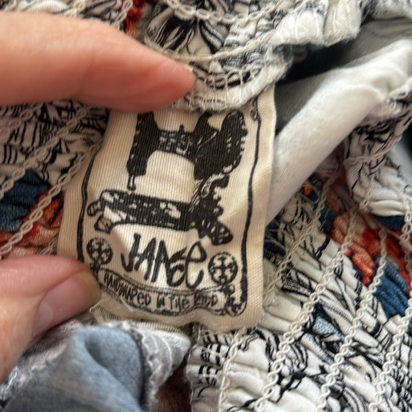 Jaase Endless Summer Magnolia Print Floral Maxi Dress Sz M Cut Out Back Crochet - Picture 10 of 12